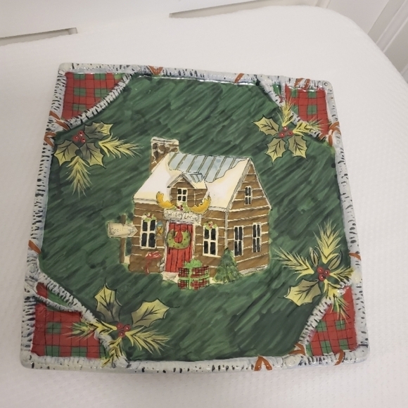Certified International, Susan Winget Holiday Lodge Serving Plate 11.5" - Picture 6 of 7